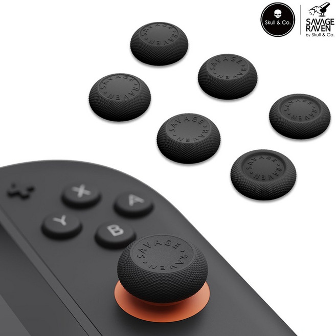 닌텐도 스위치2 조이콘 스틱커버 스컬앤코 썸그립, 스위치2 스컬앤코 썸그립, 제트블랙, 1개