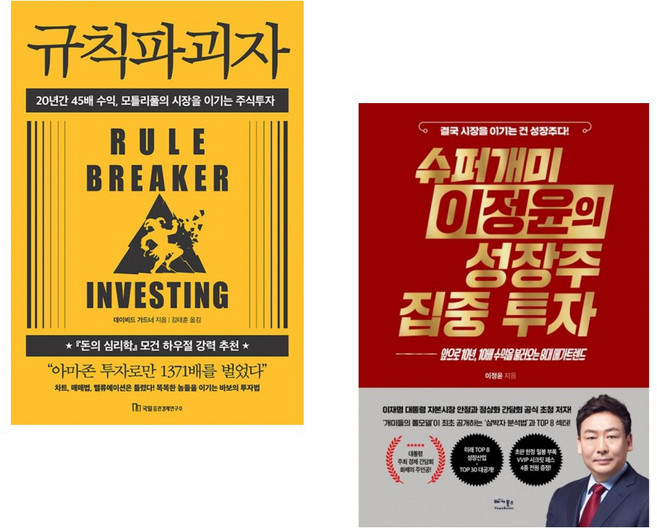 (데이비드 가드너) 규칙파괴자 + (이정윤) 슈퍼개미 이정윤의 성장주 집중 투자 (전2권)