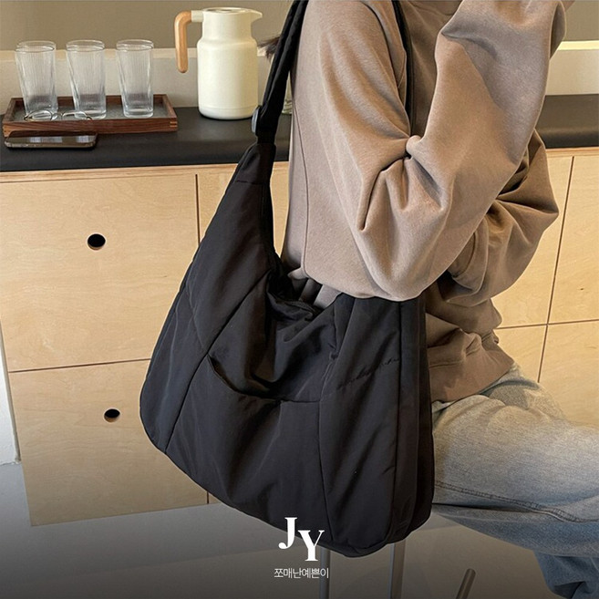 쪼예 데일리 경량 나일론 대용량 보부상 여행 기저귀 가방 숄더 크로스백