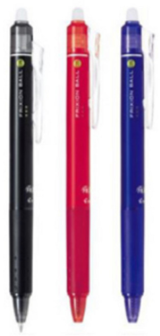 파이롯트 프릭션 지워지는 볼펜 0.5mm, 흑+청+적, 1개