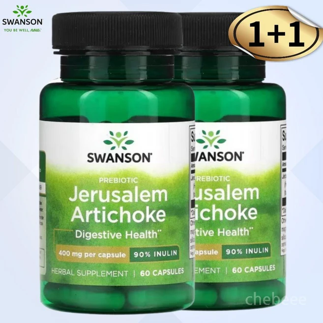 스완슨 예루살렘 아티쵸크 아티초크 400mg 60캡슐 2개 이눌린 Artichoke, 60정 - 쿠팡