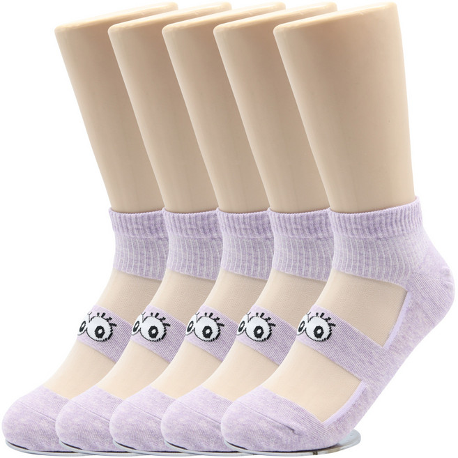 양말쟁이 여성 모노 시스루 눈동자 양말 5켤레세트