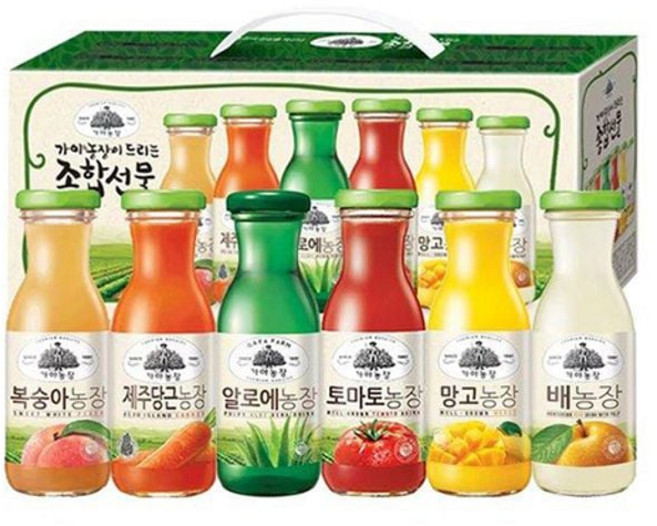 가야농장주스 6종 종합선물세트 180ml 12병