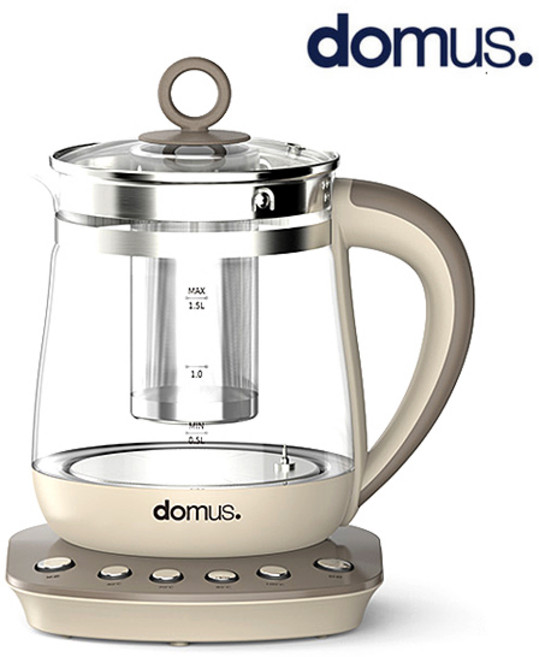 도무스 티칸 유리 보온 티포트 1.5L, DMEK-A1508GF