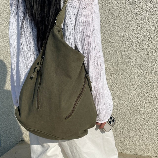 포인바이수 데일리 캔버스 보부상 크로스백