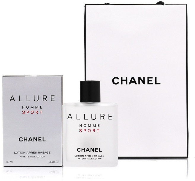 [정식 한글라벨 백화점제품] 샤넬 알뤼르 옴므 스포츠 애프터 쉐이브 로션 (남성 스킨) 쇼핑백 동봉, 1개, 100ml