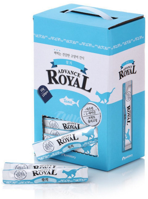 어드밴스로얄 스틱 10g 120개입 고양이 간식 츄르, 치킨, 120개