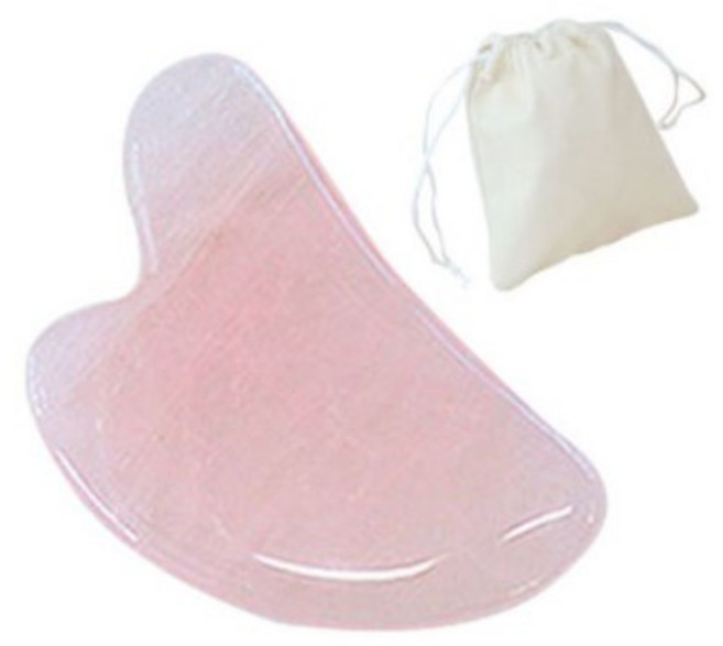 호스커스 로즈쿼츠 괄사 도구 + 보관파우치, 1개, 하트