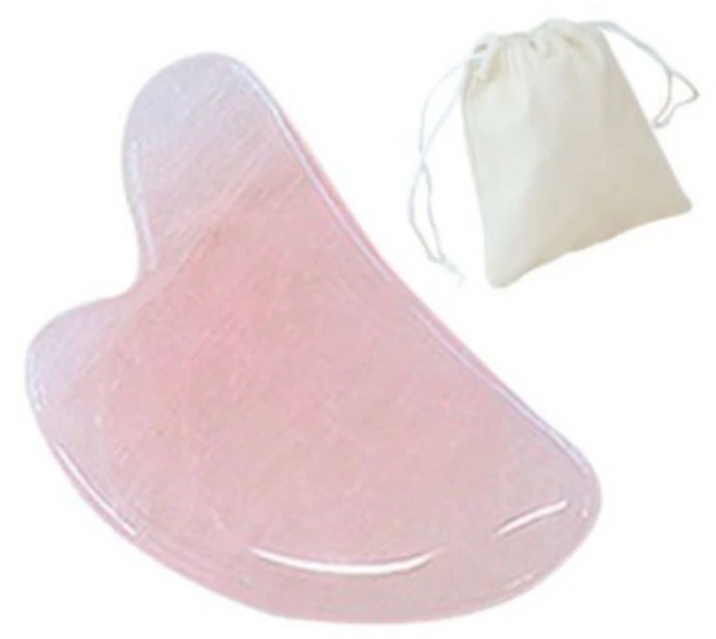 호스커스 로즈쿼츠 괄사 도구 + 보관파우치, 1개, 하트 - 쿠팡