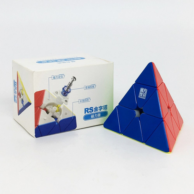 MoYu RS Pyraminx Magnetic Maglev 뭐위 RS 피라밍크스 마그레브 큐브 자석큐브 선수용 큐브, MoYu RS Pyraminx (Magnetic), 1개