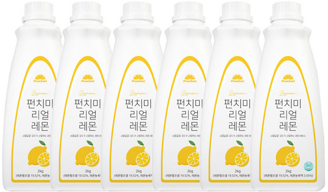 펀치미 레몬 베이스 6개묶음, 6개, 2kg
