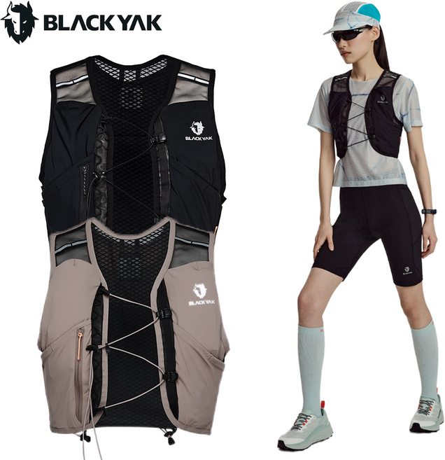 블랙야크 남성 여성 트레일러닝베스트대쉬5C 초경량 등산 러닝 조끼 2BYKSXV929, 00L, BLACK