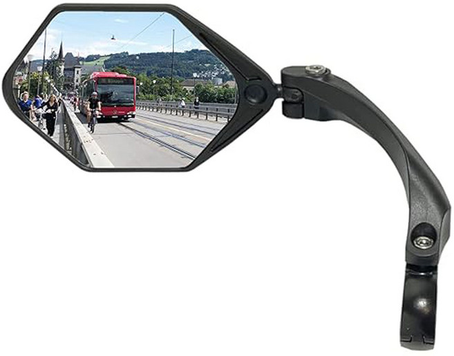 하프니 전기자전거 와이드 백미러 후사경/전기자전거 거울 자전거 사이드미러, 1개, 왼쪽
