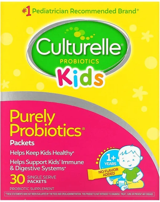 컬처렐 Culturelle Purely Probiotics 1세 이상 어린이용 무맛 23mg 개별 포장 30팩 CTL-40008 - 쿠팡
