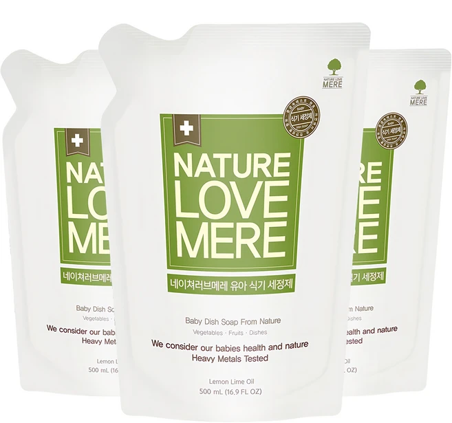 네이쳐러브메레 식기 세정제 유아세제, 500ml, 3개 - 쿠팡
