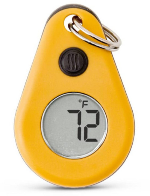 써모웍스 써모드랍 지퍼-풀 써모미터 온도계, 블랙