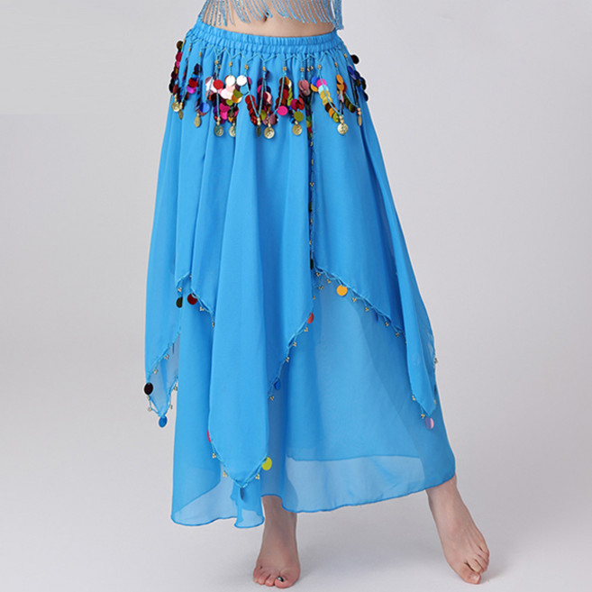 스펠 코인 스커트 밸리 벨리 라인 댄스복 줌바 에어로빅 단체 공연 무대 연습