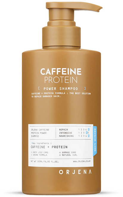 오르제나 카페인 프로틴 파워 샴푸, 1개, 500ml