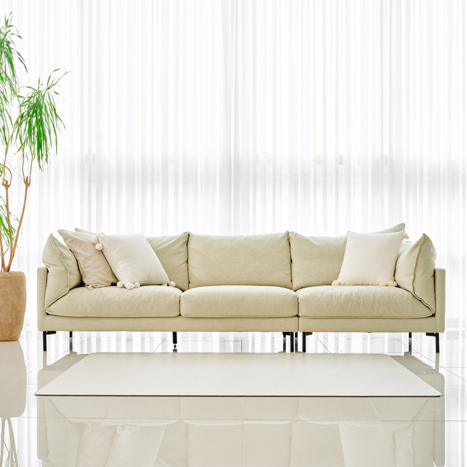 양면 pvc매트 거실 바닥 놀이방 쿠션매트, 크림화이트