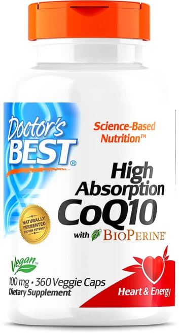 닥터스베스트 고흡수 코큐텐 100mg 바이오페린 코엔자임 베지캡슐 360정-IHCDB261, 1개, 360정 - 쿠팡