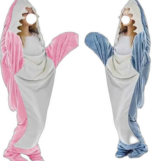 캐릭터 침낭 동물 캠핑 초경량 어린이집 휴대용 동계, 1개, 160x60cm (140cm 이하) 푸른 상어