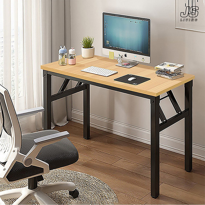 JS리빙 로와 사무용 컴퓨터 선반형 폴딩 책상 사각 1인용 학생 학원 데스크 독서실 공부 접이식 테이블 원목 회의실 보조 간이 테이블 [ MD : F4E68R5_F4ES854R ]
