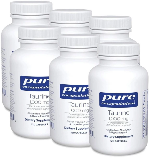 퓨어인캡슐레이션 타우린 1000mg 필수 아미노산 캡슐 Pure Encapsulations Taurine, 120정, 6개 - 쿠팡