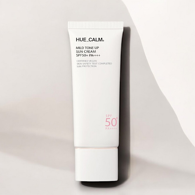 톤업선크림 HUE_CALM 마일드 톤업 썬크림 파데프리선크림 무기자차 가볍고 산뜻한 백탁없는 비건 남자톤업 선크림, 1개