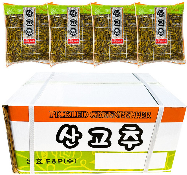 원효 산고추 4kg 고추지 작은 고추 절임 고추 산고추, 4개