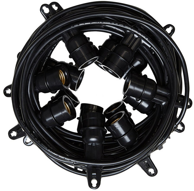 스트링월드 줄조명 전등선 파티라이트 야외조명 오징어등 줄전구 캠핑 조명 블랙 5M/10M/15M, 15m, 1개