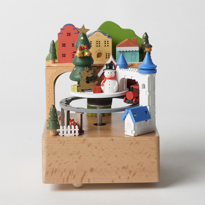 대만 우드 오르골 원목 태엽 뮤직박스, 10.눈사람기차오르골