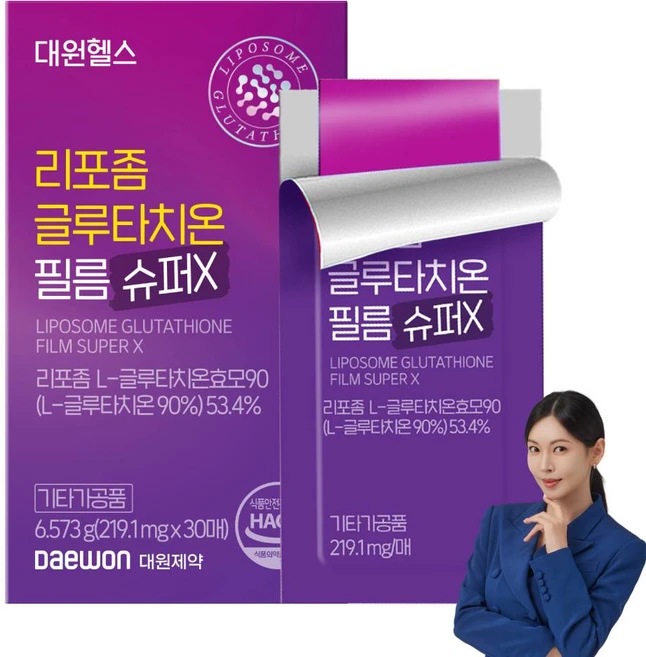 대원제약 대원헬스 리포좀 글루타치온 필름 슈퍼X 순도 90% 프리미엄, 1개, 30정 - 쿠팡