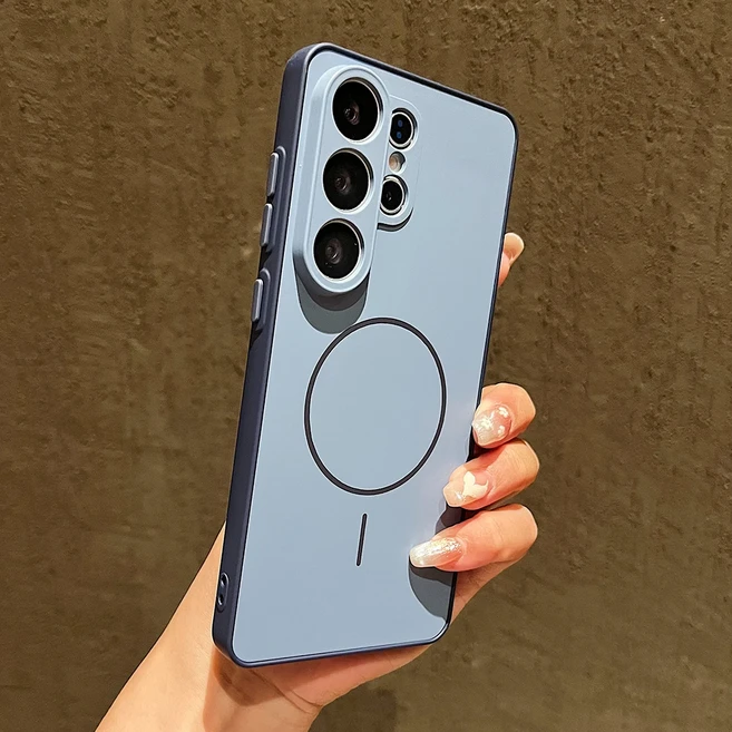 삼성 갤럭시 S25 지원 MagSafe 무광 충전 S23 호환 마그네틱 하드 S26 케이스 무선 Ultra PC