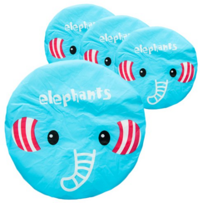 비케이 동물 방수 헤어캡, 코끼리, 4개, 4개