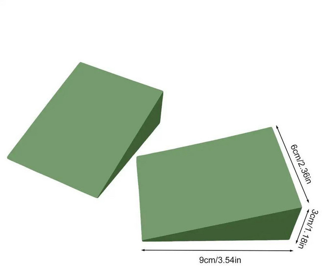 요가 웨지 블록 폼 스트레치 슬랜트 보드 운동 필라테스 스쿼트 피트니스, 색상: 1. Green 9x6x3cm, 1개