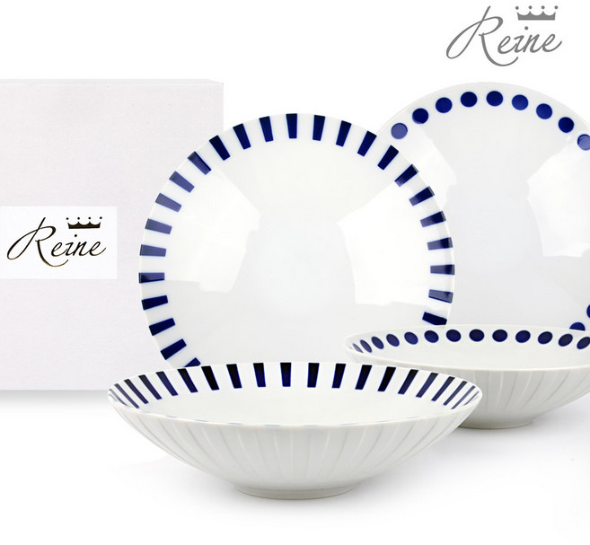 헨느 블루에가와리 도자기 24.5cm 다용도볼 일본그릇, 02 헨느 블루에가와리 다용도볼 1P-D, 1개