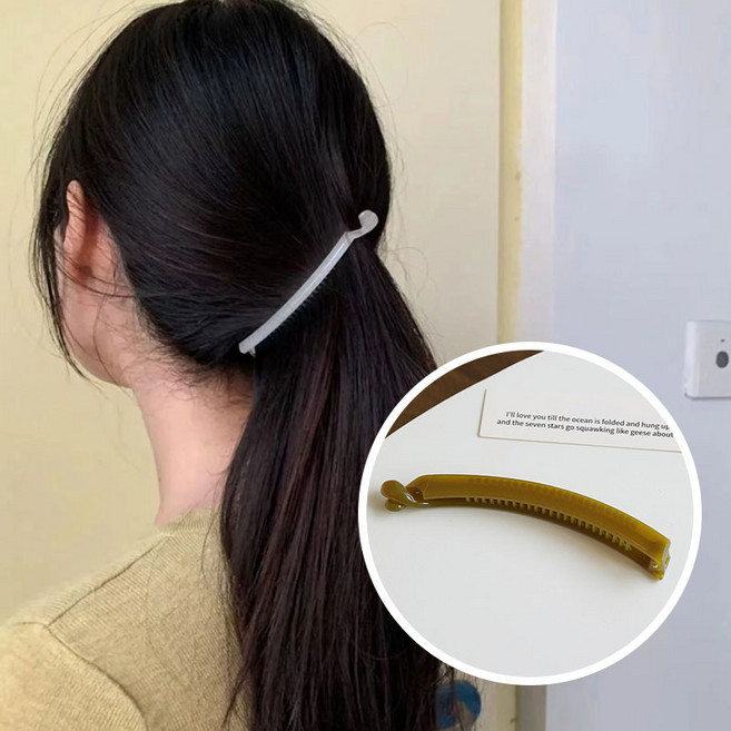 2p 일자 심플 바나나핀 소형 반묶음 대왕 헤어 머리핀 집게핀 헤어핀 올림머리