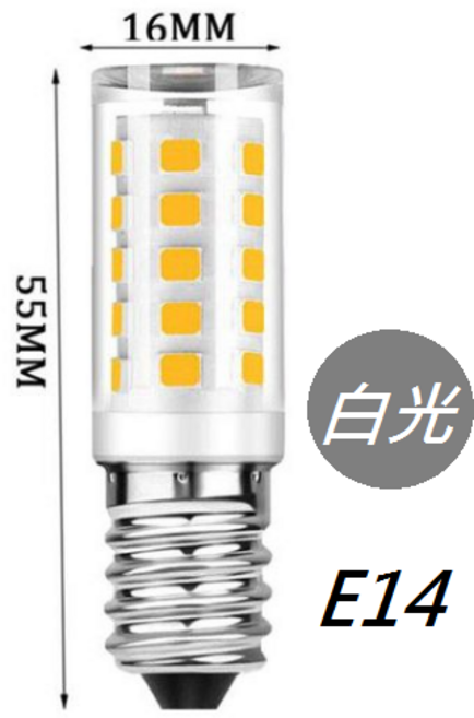 LED燈泡 E14規格, E14白光, 1個