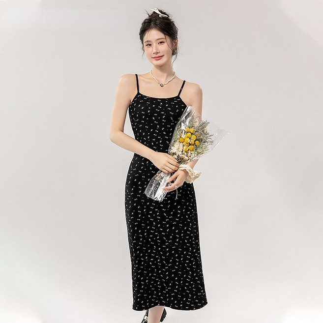 에쥬아 나시 원피스 롱 랩원피스 슬림 치마