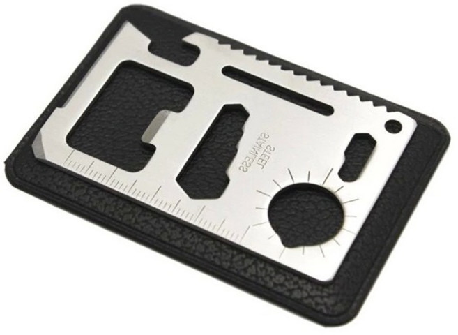 카드형 포켓 멀티툴 다용도 캔따개 병따개 캠핑 서바이벌 공구 드라이버 만능툴, 1개