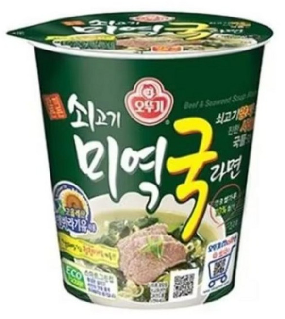 오뚜기 쇠고기미역국라면 컵 6개 1세트, 10개