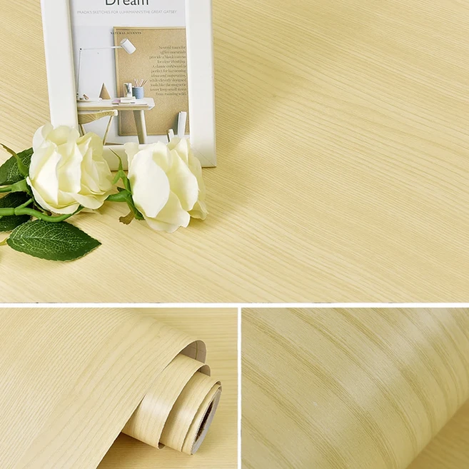 PVC 완벽방수 목재 비닐 벽지 롤 자체 접착 장식 종이 문 캐비닛 데스크탑 가구 스티커, 03 30cmx25cm, 06 WPS008