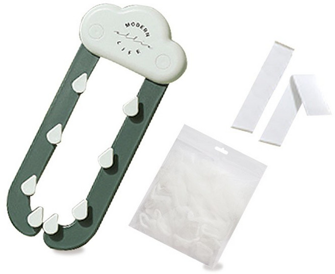 마켓플랜 주방 싱크대 드레인 거름망 세트, 1세트, 그린