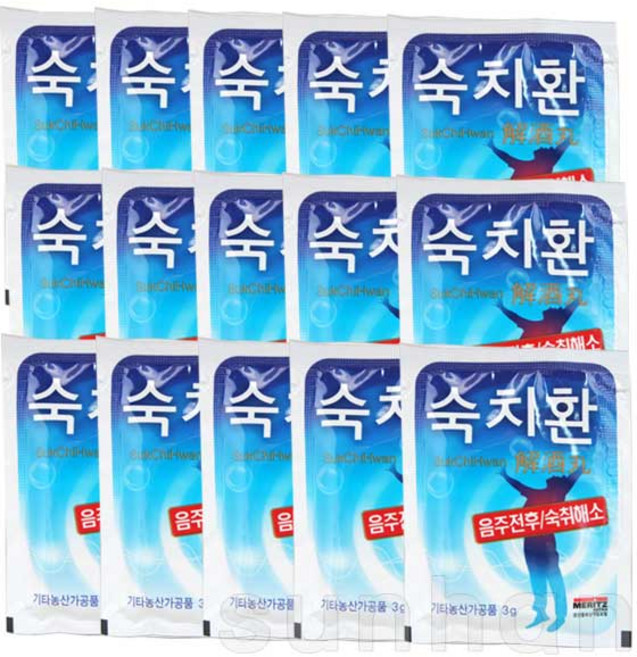 숙치환 3g 숙취해소환 숙취환 헛개나무 컨디션 회복, 15개