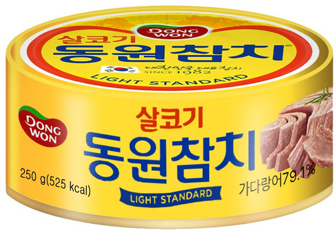 동원참치 살코기 라이트 스탠다드, 250g, 6개