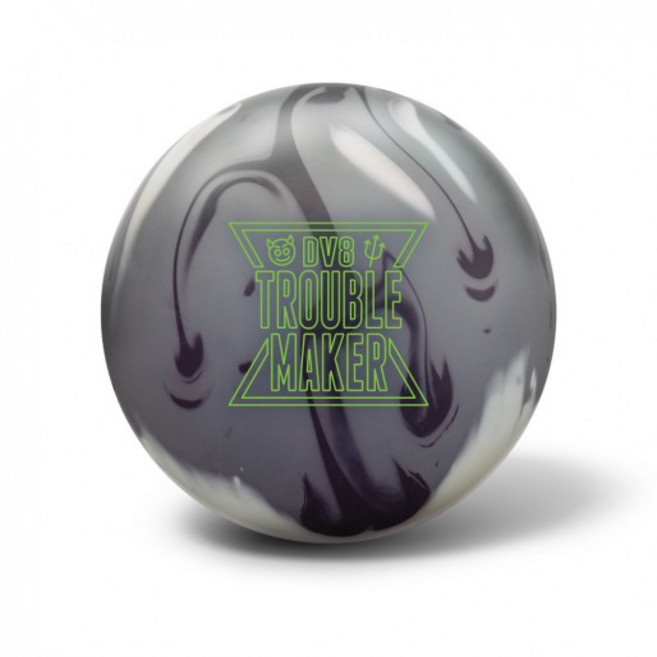 DV8 트러블 메이커 솔리드 볼링공 공인구 소프트볼 훅볼 솔리드 리액티브, 1개