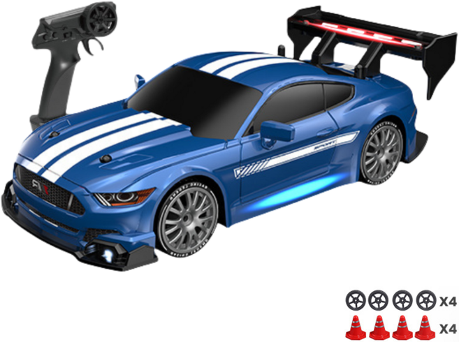 충전식 1:24 4wd 무선조종rc카 AE86 GTR, 머스탱, 1개