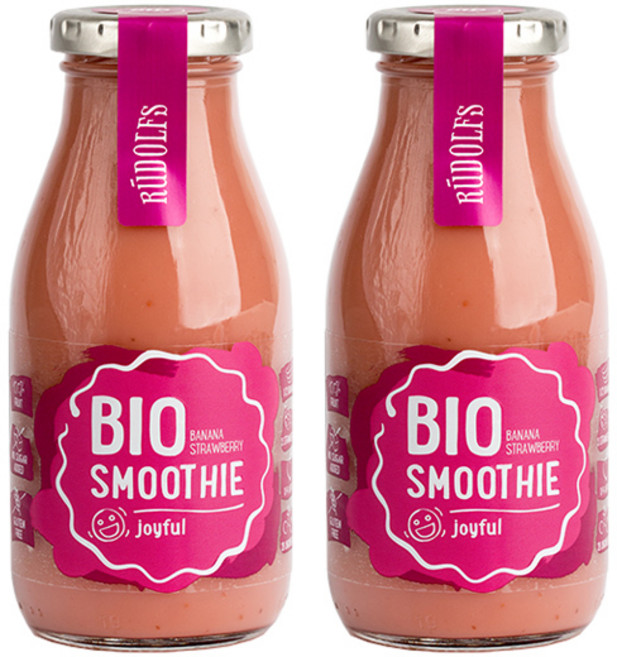 루돌프 유기농 스무디 조이풀 바나나 딸기 260ml 2개세트, 2개