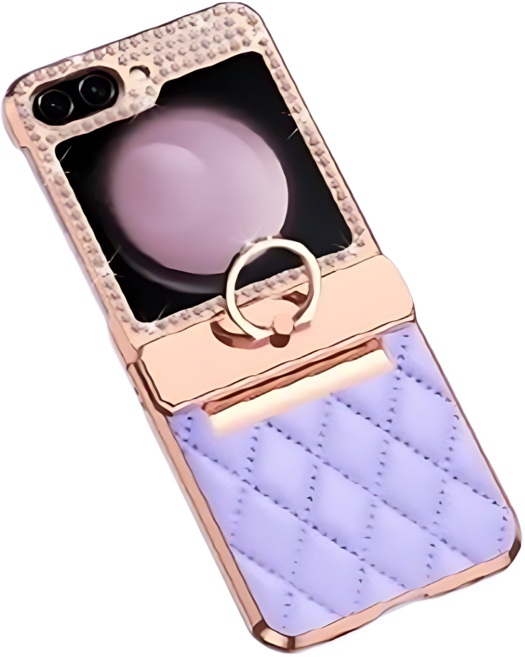 디씨즈잇 갤럭시 Z플립5 Z플립6 Z플립7 골드링 큐빅케이스 힌지보호