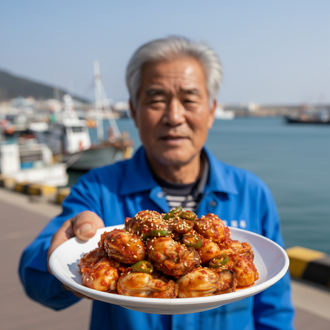 [백화점납품] 싱싱한 통영 굴무침 생굴무침, 330g, 1개